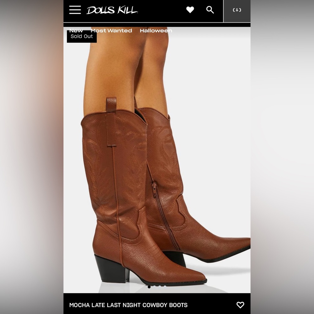 Brown Leather Cowboy Boots